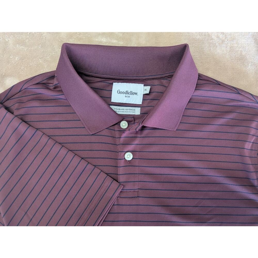 Goodfellow & Co Men's Performance Polo Shirt Burgundy Size XL